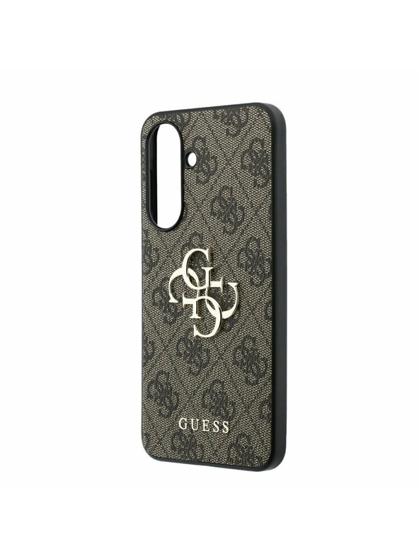 Guess Guess PU 4G Metal Logo Zadný Kryt pre Samsung Galaxy A37 Brown