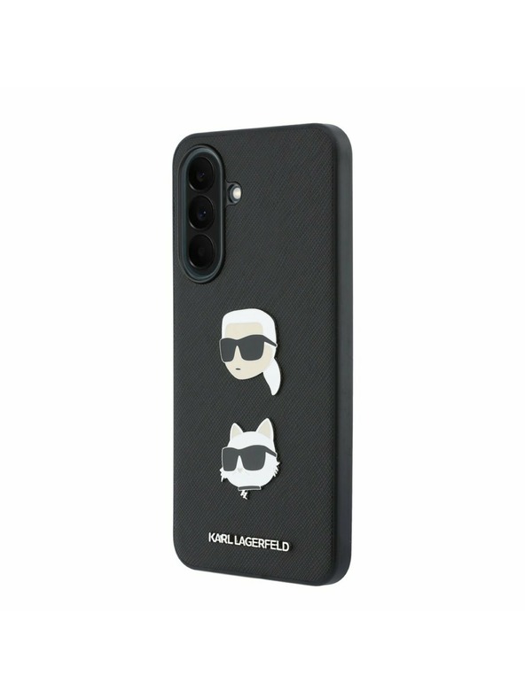Karl Lagerfeld Karl Lagerfeld Liquid Silicone Metal Karl and Choupette Zadný Kryt pre Samsung Galaxy A37 Black
