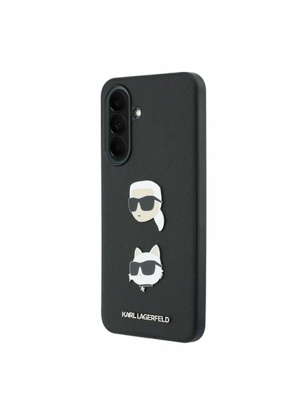 Karl Lagerfeld Karl Lagerfeld Liquid Silicone Metal Karl and Choupette Zadný Kryt pre Samsung Galaxy A37 Black