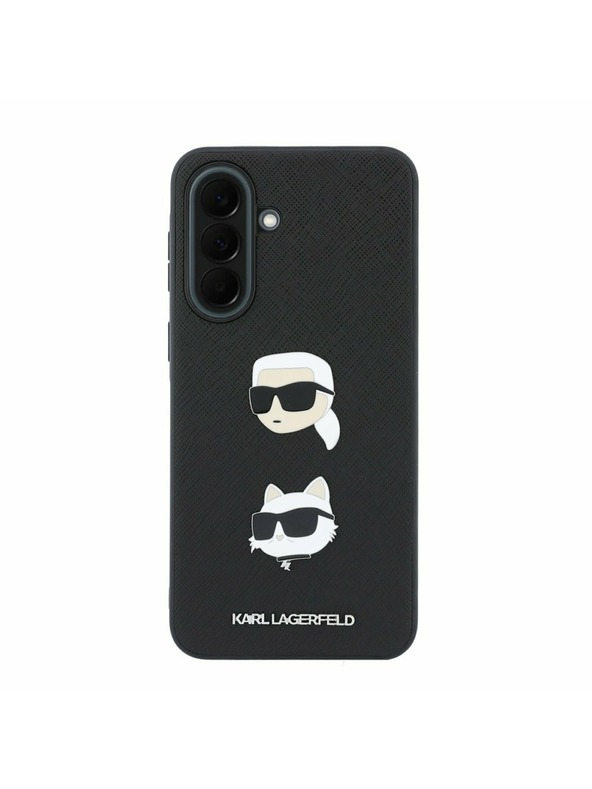 Karl Lagerfeld Karl Lagerfeld Liquid Silicone Metal Karl and Choupette Zadný Kryt pre Samsung Galaxy A37 Black
