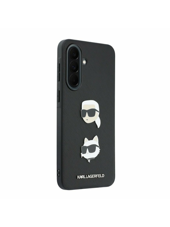 Karl Lagerfeld Karl Lagerfeld Liquid Silicone Metal Karl and Choupette Zadný Kryt pre Samsung Galaxy A37 Black