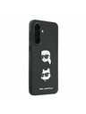 Karl Lagerfeld Karl Lagerfeld Liquid Silicone Metal Karl and Choupette Zadný Kryt pre Samsung Galaxy A37 Black