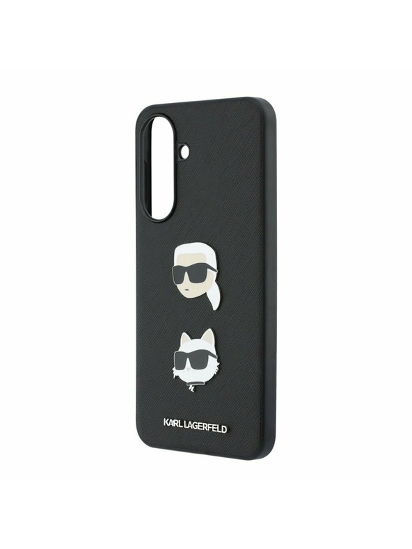 Karl Lagerfeld Karl Lagerfeld Liquid Silicone Metal Karl and Choupette Zadný Kryt pre Samsung Galaxy A37 Black