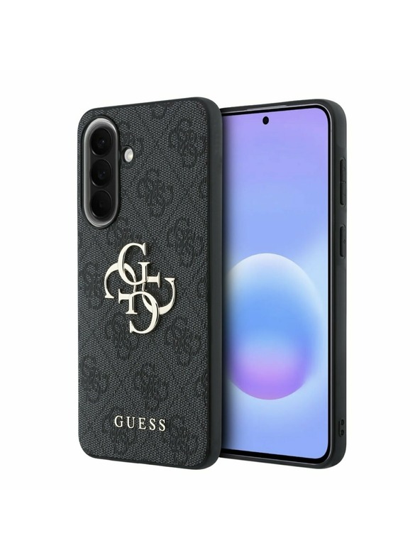 Guess Guess PU 4G Metal Logo Zadný Kryt pre Samsung Galaxy A57 Grey