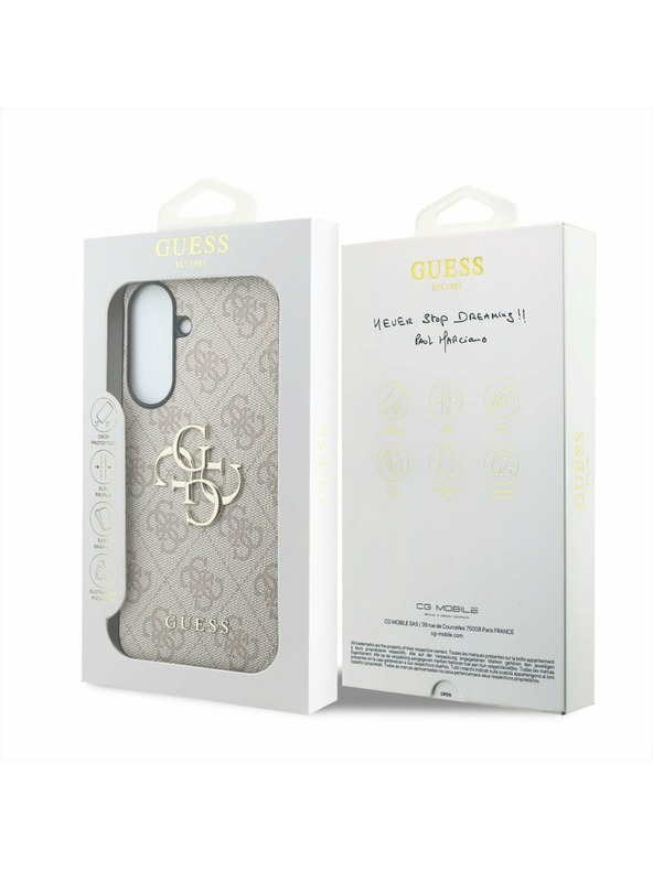 Guess Guess PU 4G Metal Logo Zadný Kryt pre Samsung Galaxy A57 Pink