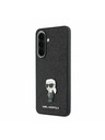 Karl Lagerfeld Karl Lagerfeld Fixed Glitter Metal Ikonik Zadný Kryt pre Samsung Galaxy A57 Black