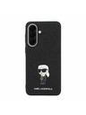 Karl Lagerfeld Karl Lagerfeld Fixed Glitter Metal Ikonik Zadný Kryt pre Samsung Galaxy A57 Black