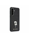 Karl Lagerfeld Karl Lagerfeld Fixed Glitter Metal Ikonik Zadný Kryt pre Samsung Galaxy A57 Black