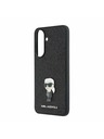 Karl Lagerfeld Karl Lagerfeld Fixed Glitter Metal Ikonik Zadný Kryt pre Samsung Galaxy A57 Black