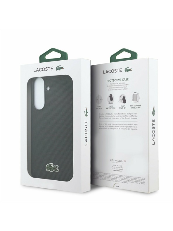 Lacoste Lacoste Iconic Petit Pique Woven Logo MagSafe Zadný Kryt pre Samsung Galaxy A37 Black