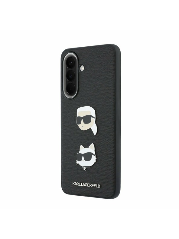 Karl Lagerfeld Karl Lagerfeld Liquid Silicone Metal Karl and Choupette Zadný Kryt pre Samsung Galaxy A57 Black