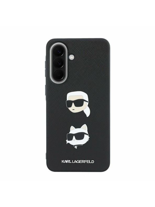 Karl Lagerfeld Karl Lagerfeld Liquid Silicone Metal Karl and Choupette Zadný Kryt pre Samsung Galaxy A57 Black