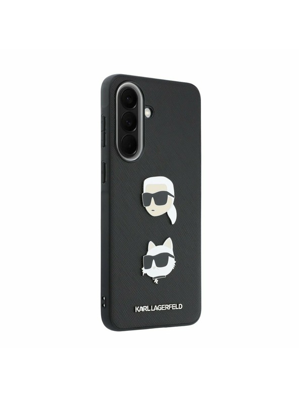 Karl Lagerfeld Karl Lagerfeld Liquid Silicone Metal Karl and Choupette Zadný Kryt pre Samsung Galaxy A57 Black