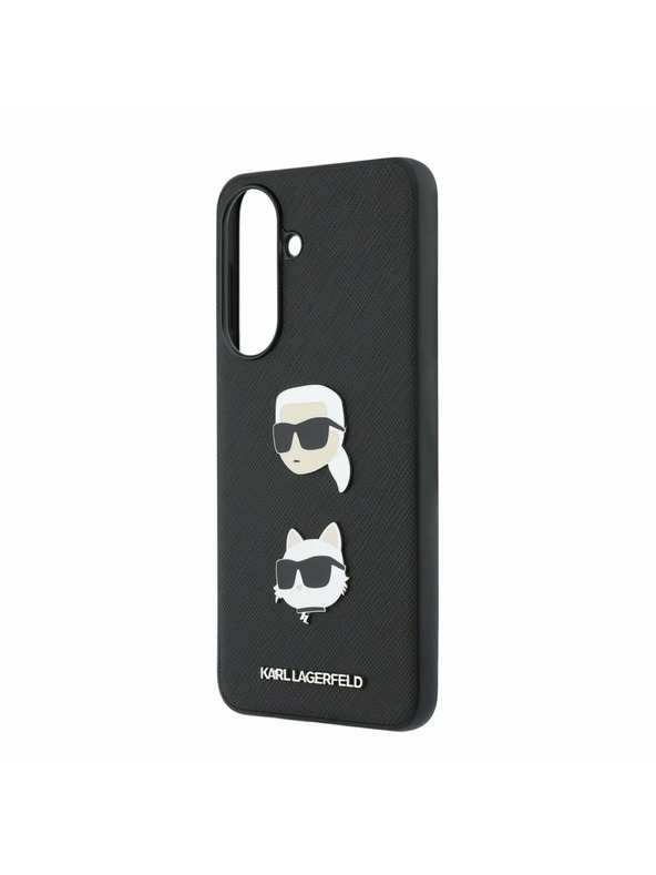 Karl Lagerfeld Karl Lagerfeld Liquid Silicone Metal Karl and Choupette Zadný Kryt pre Samsung Galaxy A57 Black