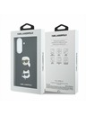 Karl Lagerfeld Karl Lagerfeld Liquid Silicone Metal Karl and Choupette Zadný Kryt pre Samsung Galaxy A57 Black
