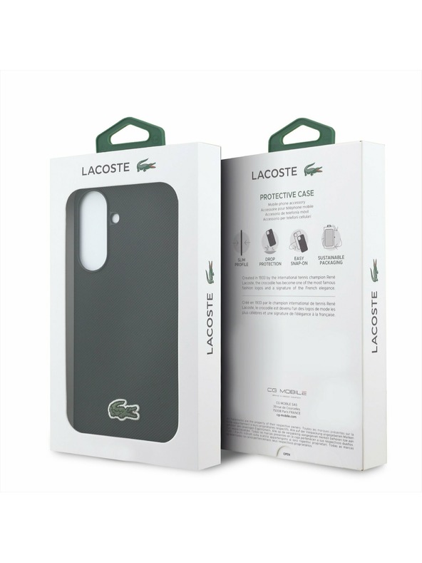 Lacoste Lacoste Iconic Petit Pique Woven Logo MagSafe Zadný Kryt pre Samsung Galaxy A57 Black