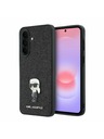 Karl Lagerfeld Karl Lagerfeld Fixed Glitter Metal Ikonik Zadný Kryt pre Samsung Galaxy A37 Black