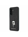 Karl Lagerfeld Karl Lagerfeld Fixed Glitter Metal Ikonik Zadný Kryt pre Samsung Galaxy A37 Black