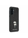 Karl Lagerfeld Karl Lagerfeld Fixed Glitter Metal Ikonik Zadný Kryt pre Samsung Galaxy A37 Black