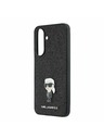 Karl Lagerfeld Karl Lagerfeld Fixed Glitter Metal Ikonik Zadný Kryt pre Samsung Galaxy A37 Black