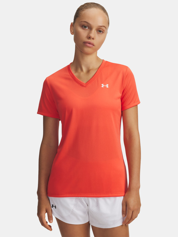 Under Armour Dámske tričko Under Armour Tech SSV- Solid-RED