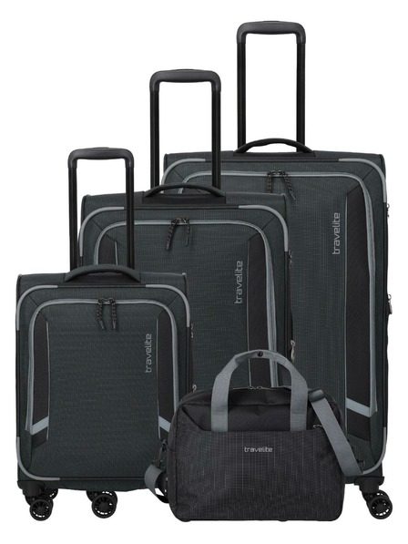 Travelite Sada cestovných kufrov Travelite Corsiica S,M,L,BB Black