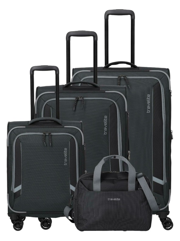 Travelite Sada cestovných kufrov Travelite Corsiica S,M,L,BB Black