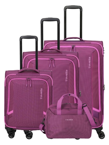Travelite Sada cestovných kufrov Travelite Corsiica S,M,L,BB Pink