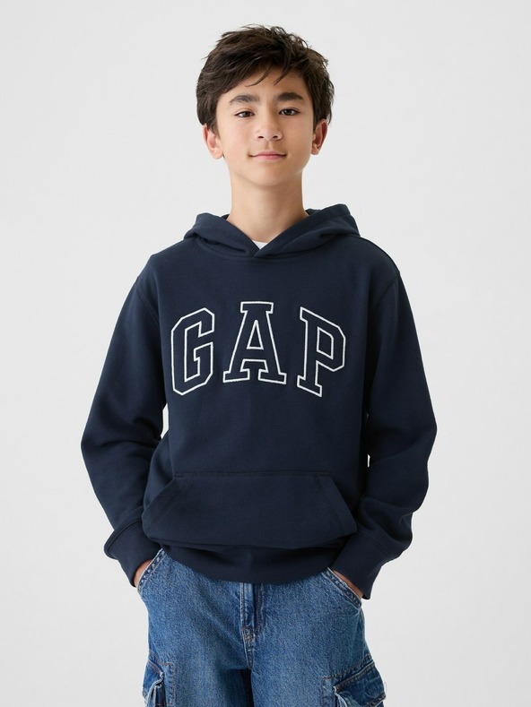 GAP Detská mikina s logom a fleece GAP