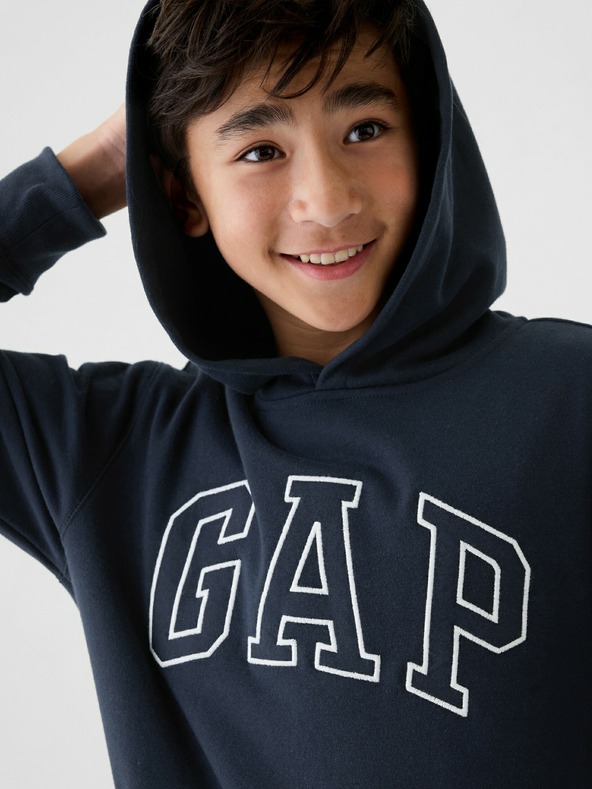 GAP Detská mikina s logom a fleece GAP