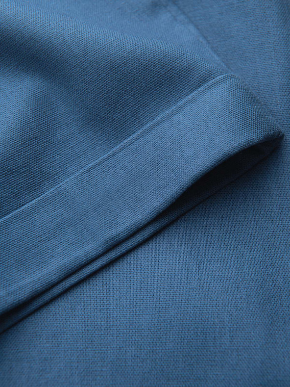 Ombre Clothing Pánske nohavice chino zo ľanovej zmesi - modrá džínsovina V5 P1522 Ombre Clothing