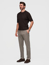 Ombre Clothing Pánske chino nohavice REGULAR FIT s jemnou štruktúrou - sivé V1 P1518 Ombre Clothing