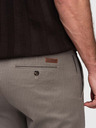 Ombre Clothing Pánske chino nohavice REGULAR FIT s jemnou štruktúrou - sivé V1 P1518 Ombre Clothing