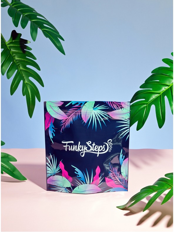 Funky Steps Funky Steps sada pánskych ponožiek s motívom ananásy a kaktusy FSC174