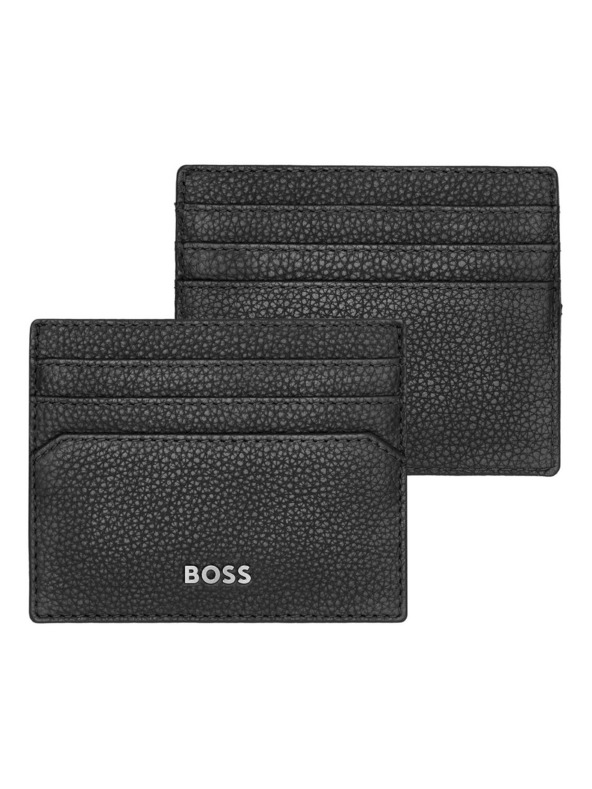 Hugo Boss Čierne kožené púzdro na karty Hugo Boss Classic HLC416A