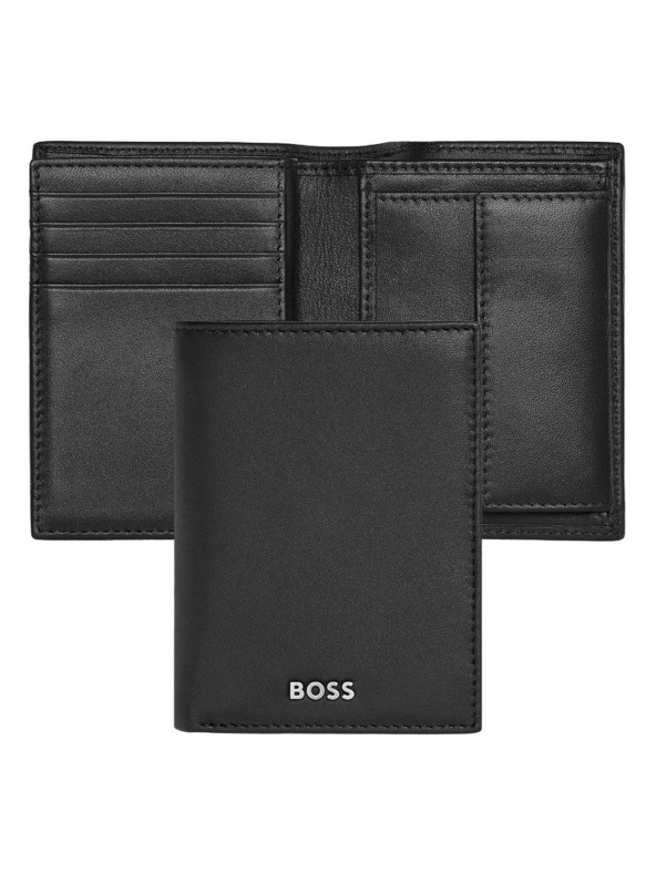 Hugo Boss Čierne kožené púzdro na karty Hugo Boss Classic HLG403A