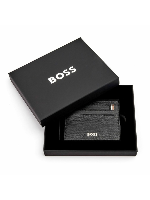 Hugo Boss Čierne kožené púzdro na karty Hugo Boss Iconic HLC421A