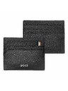 Hugo Boss Čierne kožené púzdro na karty Hugo Boss Iconic HLC421A