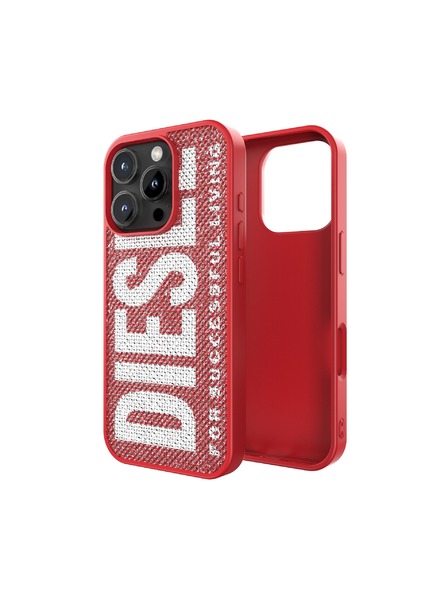 Diesel Diesel kryt pre iPhone 16 Pro s kryštáľmi Swarovski červený 60188