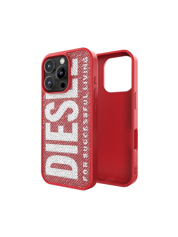 Diesel Diesel kryt pre iPhone 16 Pro s kryštáľmi Swarovski červený 60188