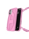 Diesel Diesel kryt pre iPhone 16 s reťazkom Oval D ružový 60175