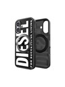 Diesel Diesel kryt pre iPhone 16 so stojanom a MagSafe čierno-biely 60203