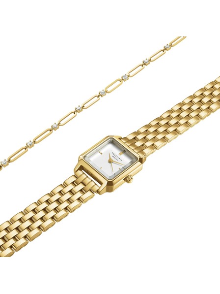 Rosefield Darčeková sada Rosefield Boxelle hodín a Round Crystals náramku BWGRC-X283