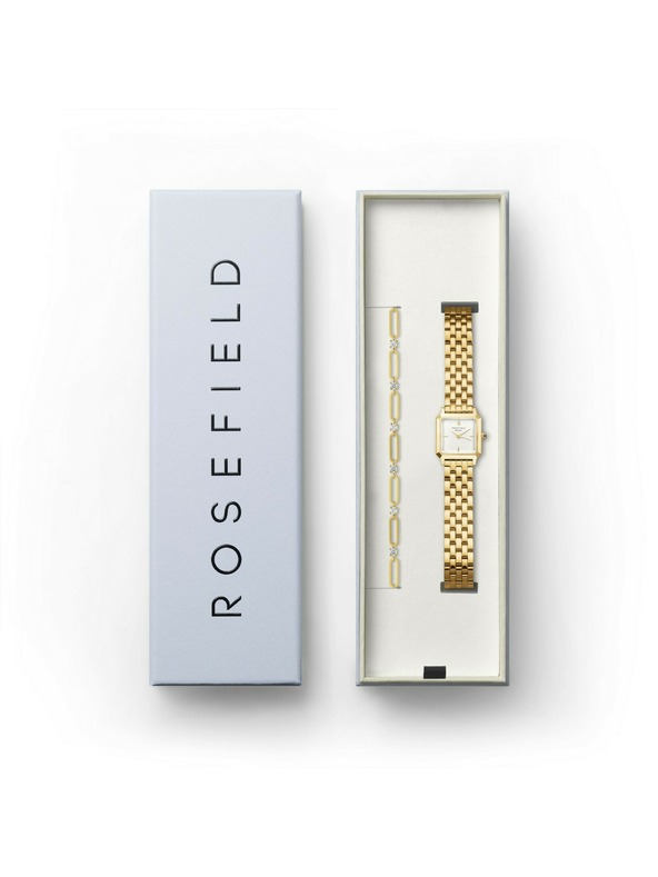 Rosefield Darčeková sada Rosefield Boxelle hodín a Round Crystals náramku BWGRC-X283