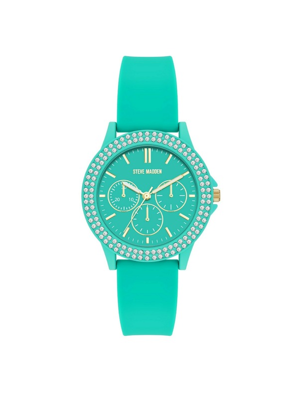 Steve Madden Dámske okrúhle hodinky Steve Madden SM/8118TEAL