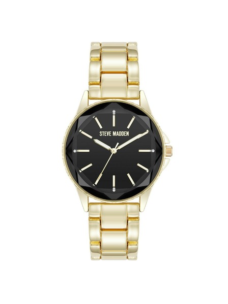 Steve Madden Dámske okrúhle hodinky Steve Madden SM/8154BKGP