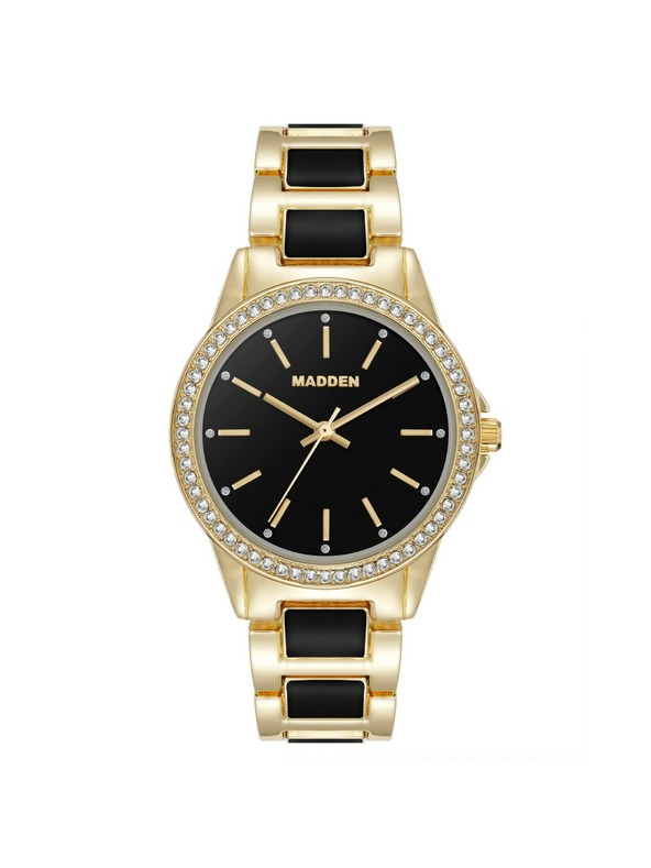 Steve Madden Dámske okrúhle hodinky Steve Madden SM/8108BKGPM