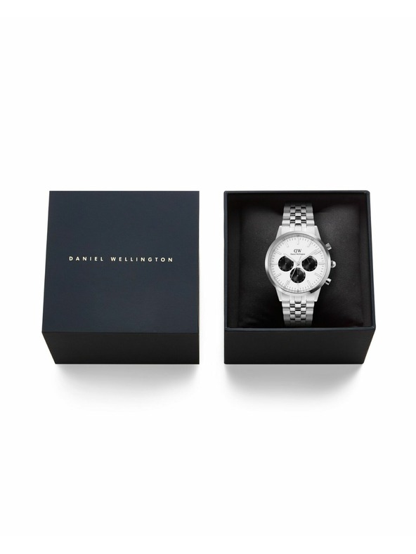 Daniel Wellington Daniel Wellington pánske hodinky Iconic Chronograph Arch 5-Link Panda DW00100872
