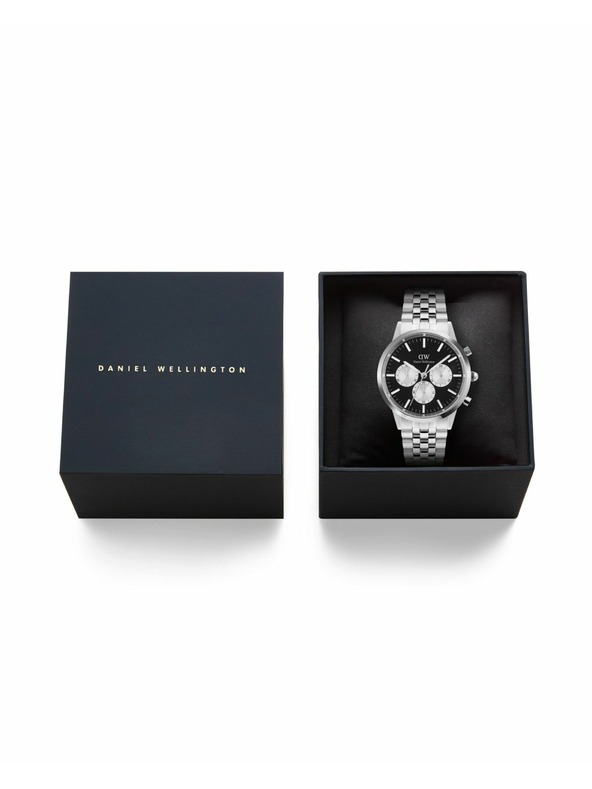 Daniel Wellington Daniel Wellington pánske hodinky Iconic Chronograph Arch 5-Link Panda DW00100873