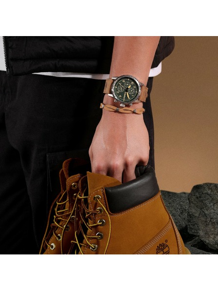 Timberland Timberland pánsky náramok kožený svetlo hnedý TDAGB0002601